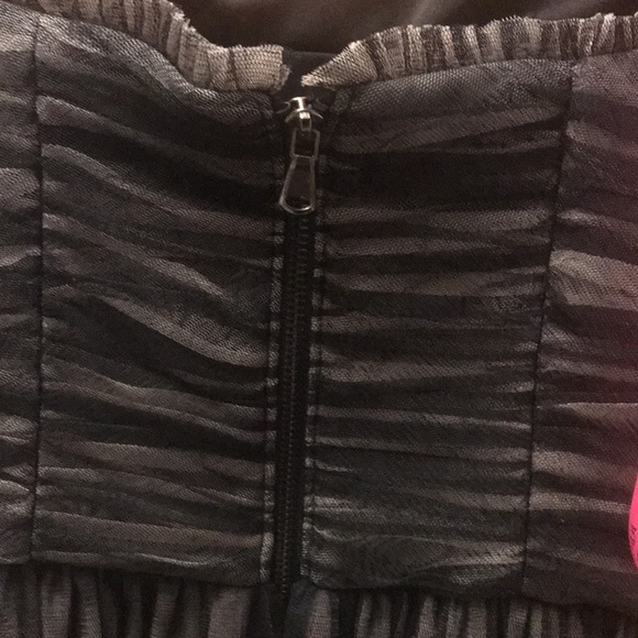 Betsey Johnson Black Gray tulle knee length dress sz 6 whimsygoth fairy grunge - Picture 7 of 11